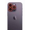 iPhone 12 Pro Max Neon Fosforlu Kamera Lens - Turuncu