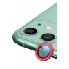 iPhone 12 Raze Metal Kamera Lens - Kırmızı
