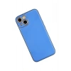 iPhone 13 Kılıf Coco Deri Silikon Kapak - Açık Mavi