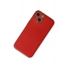 iPhone 13 Kılıf Coco Deri Silikon Kapak - Kırmızı