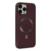 iPhone 13 Pro Kılıf Coco Deri Magneticsafe Silikon - Bordo