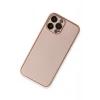 iPhone 13 Pro Kılıf Coco Deri Silikon Kapak - Pembe