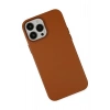 iPhone 13 Pro Max Kılıf Asya Deri Silikon - Kahverengi