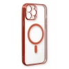 iPhone 13 Pro Max Kılıf Magneticsafe Lazer Silikon - Kırmızı