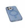 iPhone 14 Pro Kılıf Lodos Magneticsafe Mat Kapak - Sierra Blue