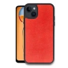 iPhone 15 Kılıf Aras Deri Kapak - Kırmızı
