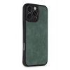 iPhone 16 Pro Kılıf Aras Deri Kapak - Koyu Yeşil