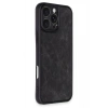 iPhone 16 Pro Kılıf Aras Deri Kapak - Siyah