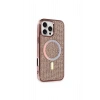 iPhone 16 Pro Kılıf Diamond Magsafe Kapak - Pembe