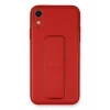 iPhone XR Kılıf Coco Deri Standlı Kapak - Kırmızı