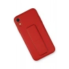 iPhone XR Kılıf Coco Deri Standlı Kapak - Kırmızı