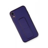 iPhone XR Kılıf Coco Deri Standlı Kapak - Mor