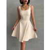 Kadın kare yaka kısa elbise s251188