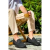 Kb-114  Kuback Siyah Triko Siyah  Yüksek Taban Bağcıksız Günlük Erkek Ayakkabı