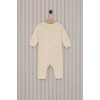 Kız Bebek Uzun Kol Patiksiz Tulum  Krem