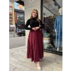Kraş etek bordo