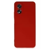 Oppo A38 Kılıf First Silikon - Kırmızı