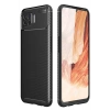 Oppo A73 Kılıf Auto Focus Karbon Kapak - Siyah