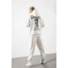 Oversıze Baskılı Erkek Sweatshirt