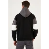 Parçalı Kapşonlu Sweatshirt