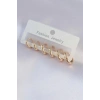 Pirinç Gold Renk Oval Küpe Seti