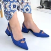 Rewat Mavi Cilt Topuklu Ayakkabı