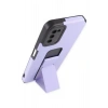 Samsung Galaxy A03S Kılıf Mega Standlı Silikon - Lila
