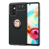 Samsung Galaxy A72 Kılıf Range Yüzüklü Silikon - Siyah-Gold