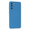 Samsung Galaxy S21 Kılıf Nano içi Kadife Silikon - Mavi