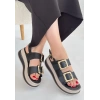 Stan Siyah Cilt Sandalet