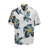Tropikal Desen Apaş Yaka Regular Erkek Gömlek