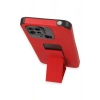 Xiaomi Redmi 10C Kılıf Mega Standlı Silikon - Kırmızı