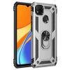 Xiaomi Redmi 9C Kılıf Sofya Yüzüklü Silikon Kapak - Gümüş