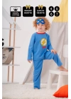 Heros Desenli Çanta Ve Maskeli % 100 Pamuk Erkek Çocuk Pijama Takımı