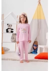 Unicorn Desenli Çanta Ve Maskeli % 100 Pamuk Kız Çocuk Pijama Takımı