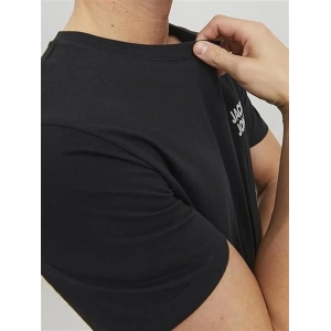 12151955 Bisiklet Yaka Baskılı Erkek T-Shirt Siyah