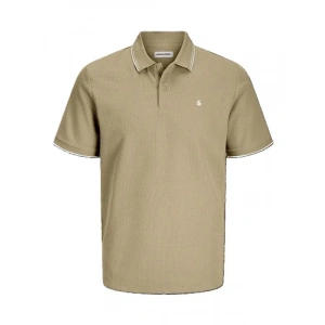 12268130 Likralı Polo Yaka Erkek Tshirt Bej