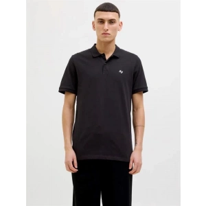 12270084 %100 Pamuk Polo Yaka Basıc Erkek Tshirt Siyah