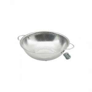 25cm Metal Kulplu Çelik Sepet Süzgeç İnce Tel Ayaklı