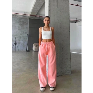 3 iplik şardonlu oversize eşofman somon