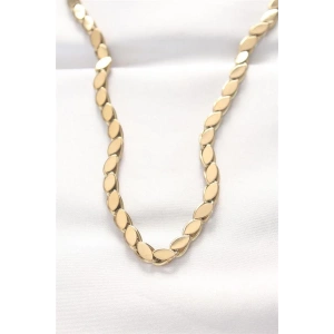 316L Çelik Gold Renk Arpa Tasarımlı Kolye