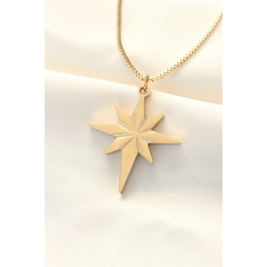 316L Çelik Gold Renk Kutup Yıldızı Kolye