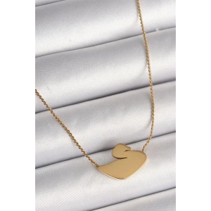 316L Çelik Gold Renk Zincir Kuğu Model Kadın Kolye