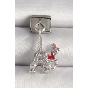 316L Çelik Gümüş Renk Eyfel Kulesi Modeli Nomination Charm