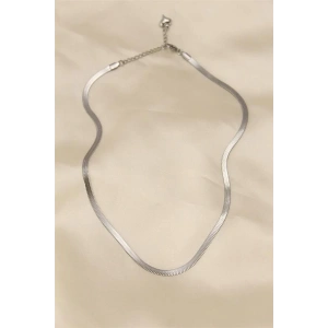 316L Çelik Silver Renk 45 cm İtalyan Zincir Model Kadın Kolye
