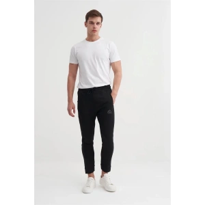 8017 2 İplik Slim Fit Erkek Eşofman Altı Siyah