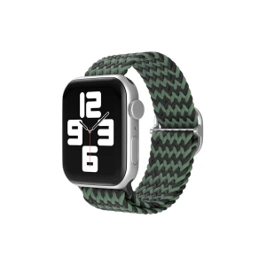 Apple Watch 38mm Star Kordon - Zigzag Yeşil-Siyah