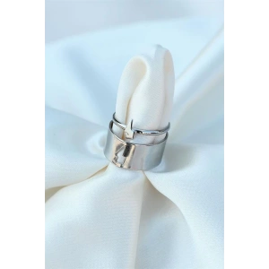 Ayarlamalı Şimşek Model Çift Yüzüğü