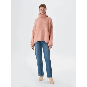 Balıkçı Yaka Oversıze Örme Kadın Kazak