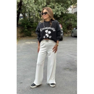 Baskılı Oversıze Kadın Sweatshirt